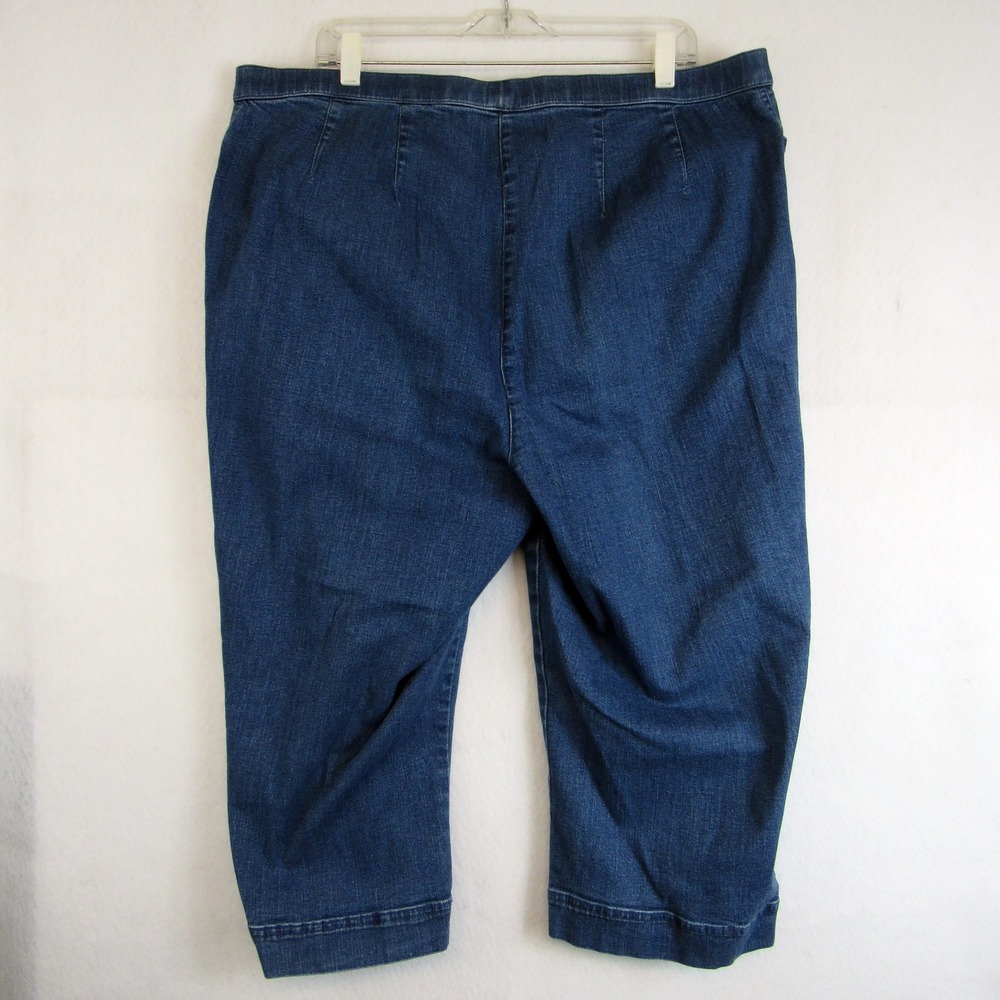Westbound Woman Essentials Crop Jeans Blue Denim Pull On Women's Size 20W - Picture 4 of 5